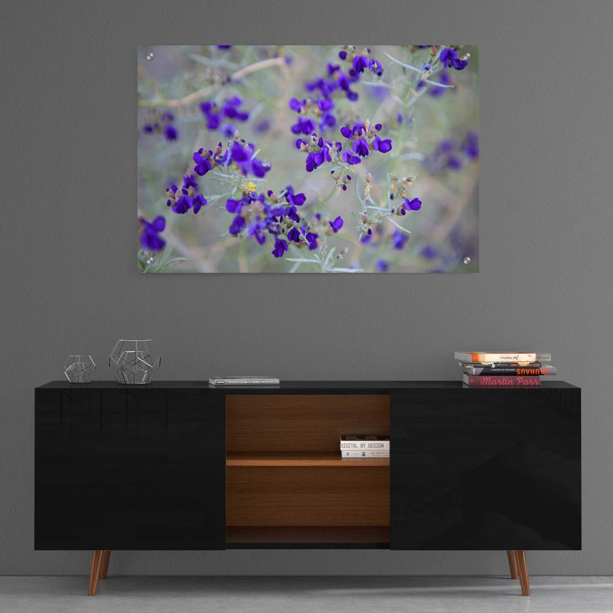 Epic Art 'Purple Flowers' by Dennis Frates, Acrylic Glass Wall Art,36x24