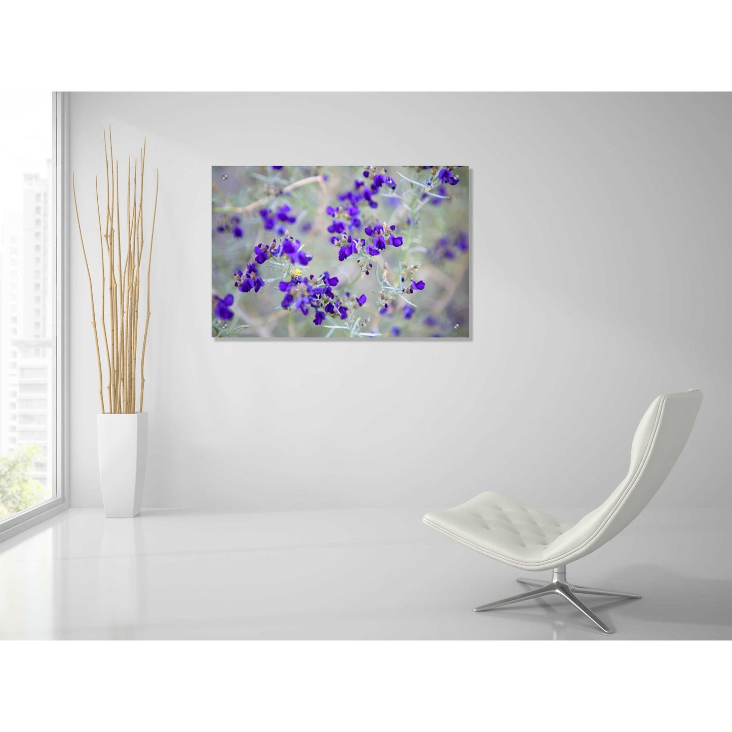 Epic Art 'Purple Flowers' by Dennis Frates, Acrylic Glass Wall Art,36x24