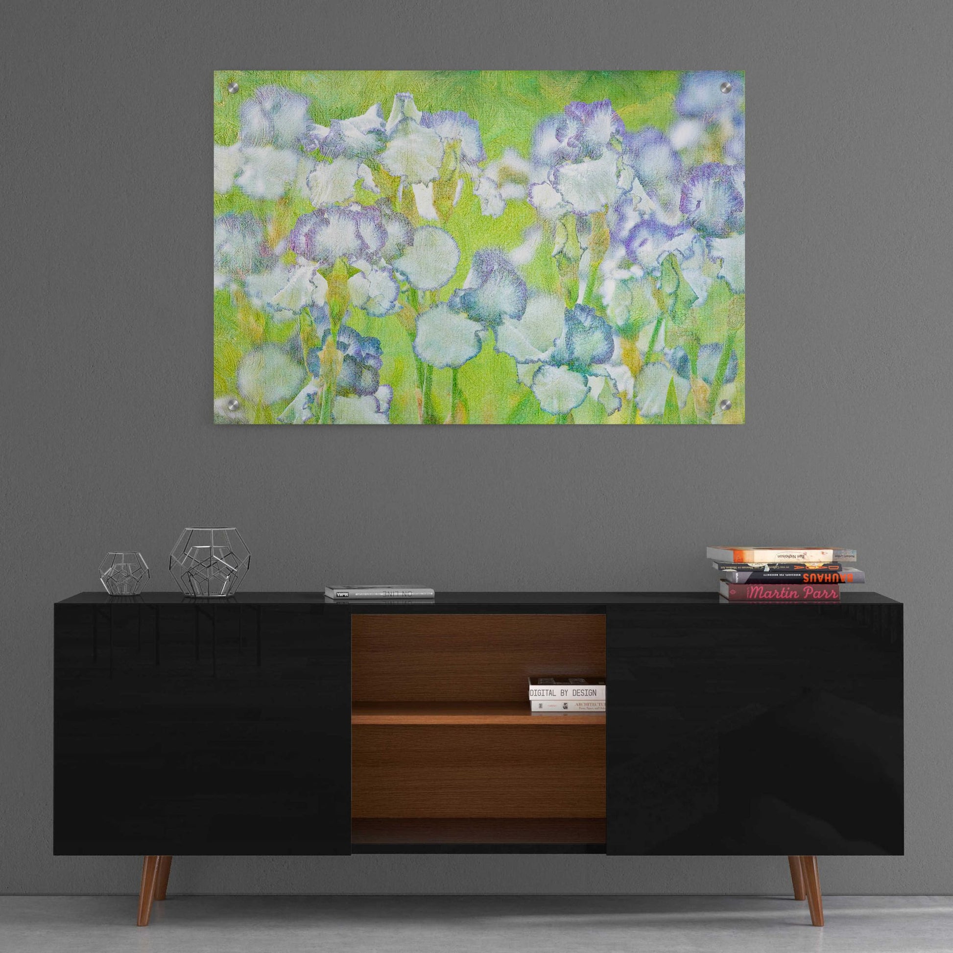 Epic Art 'Lime Floral' by Dennis Frates, Acrylic Glass Wall Art,36x24