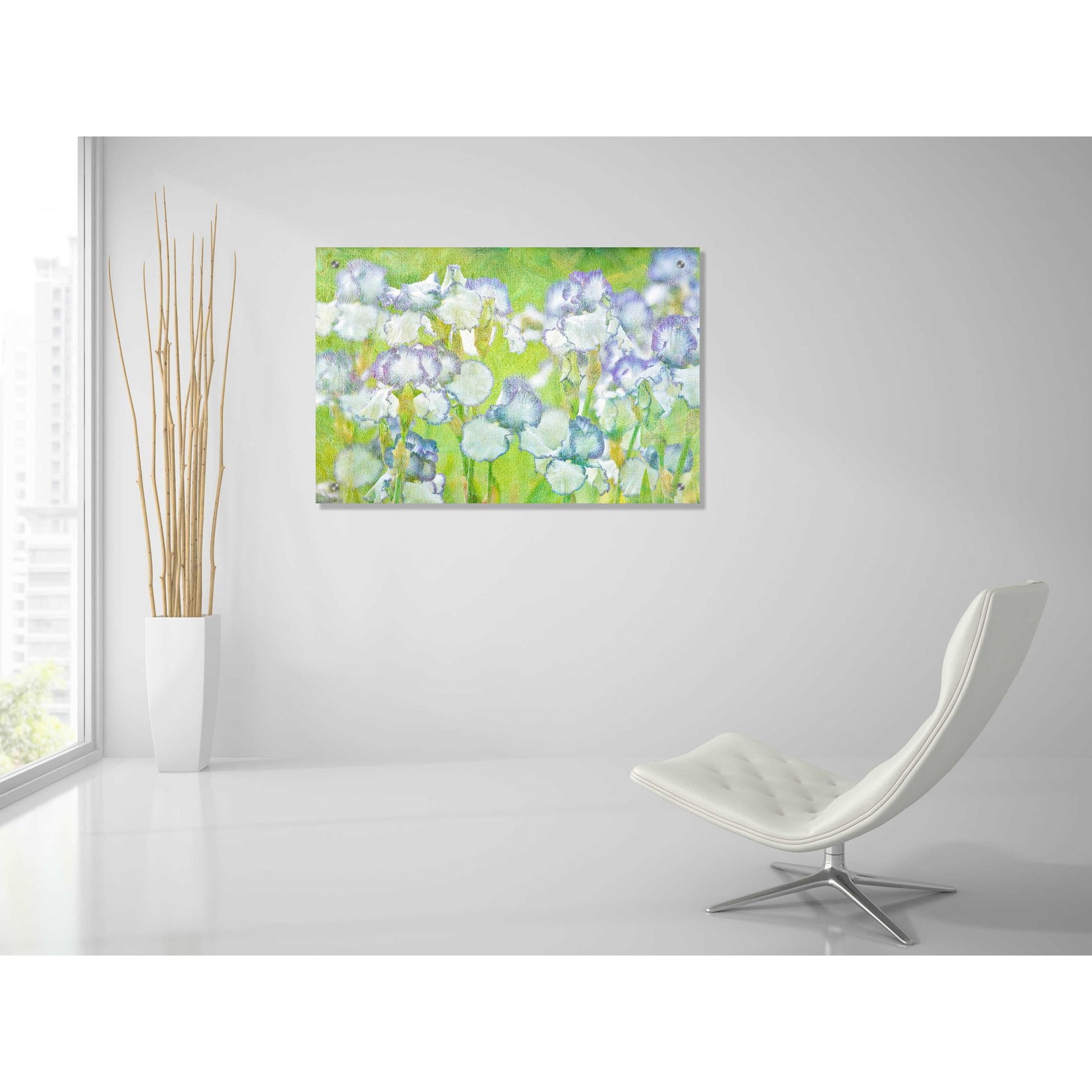 Epic Art 'Lime Floral' by Dennis Frates, Acrylic Glass Wall Art,36x24