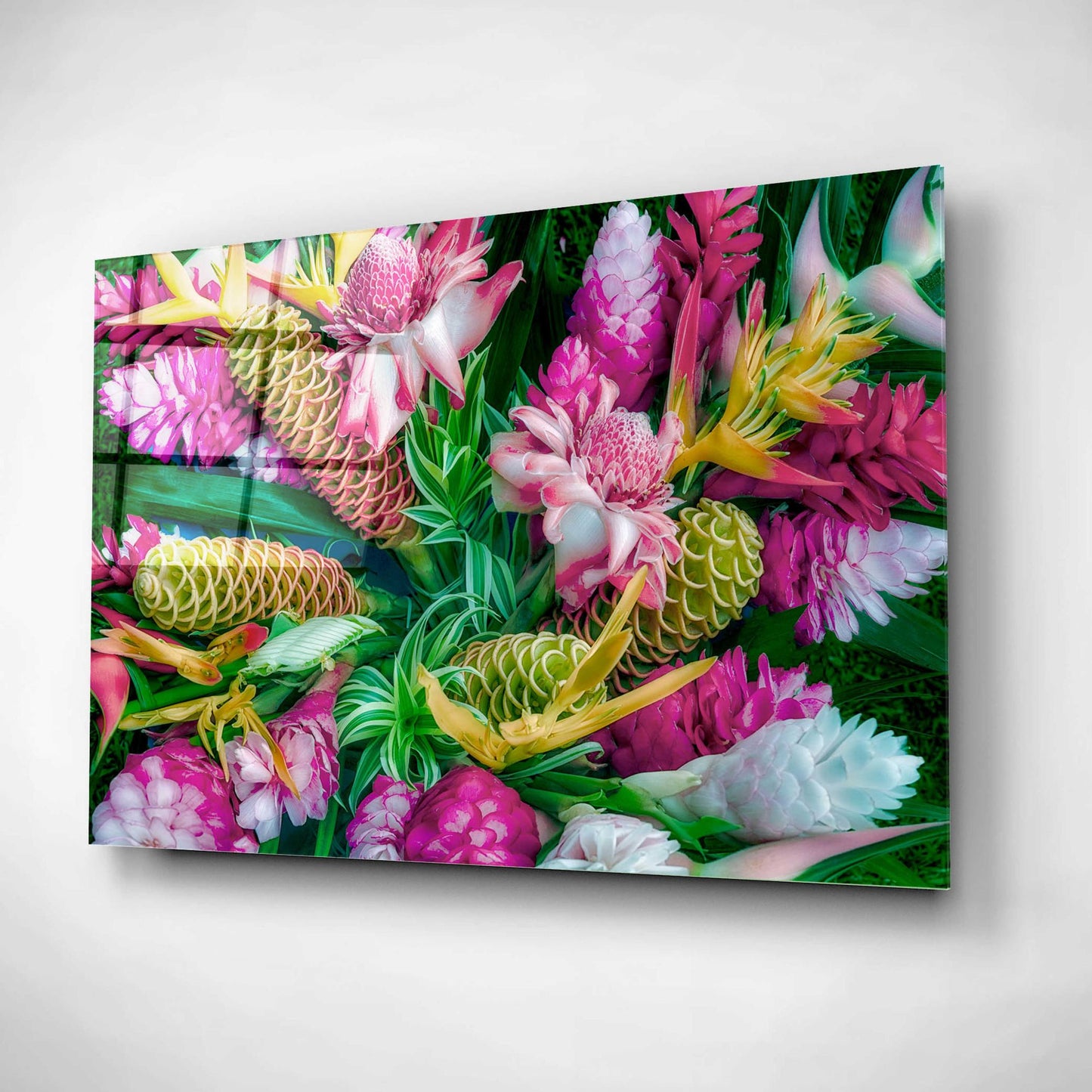 Epic Art 'Tropical Floral' by Dennis Frates, Acrylic Glass Wall Art,16x12