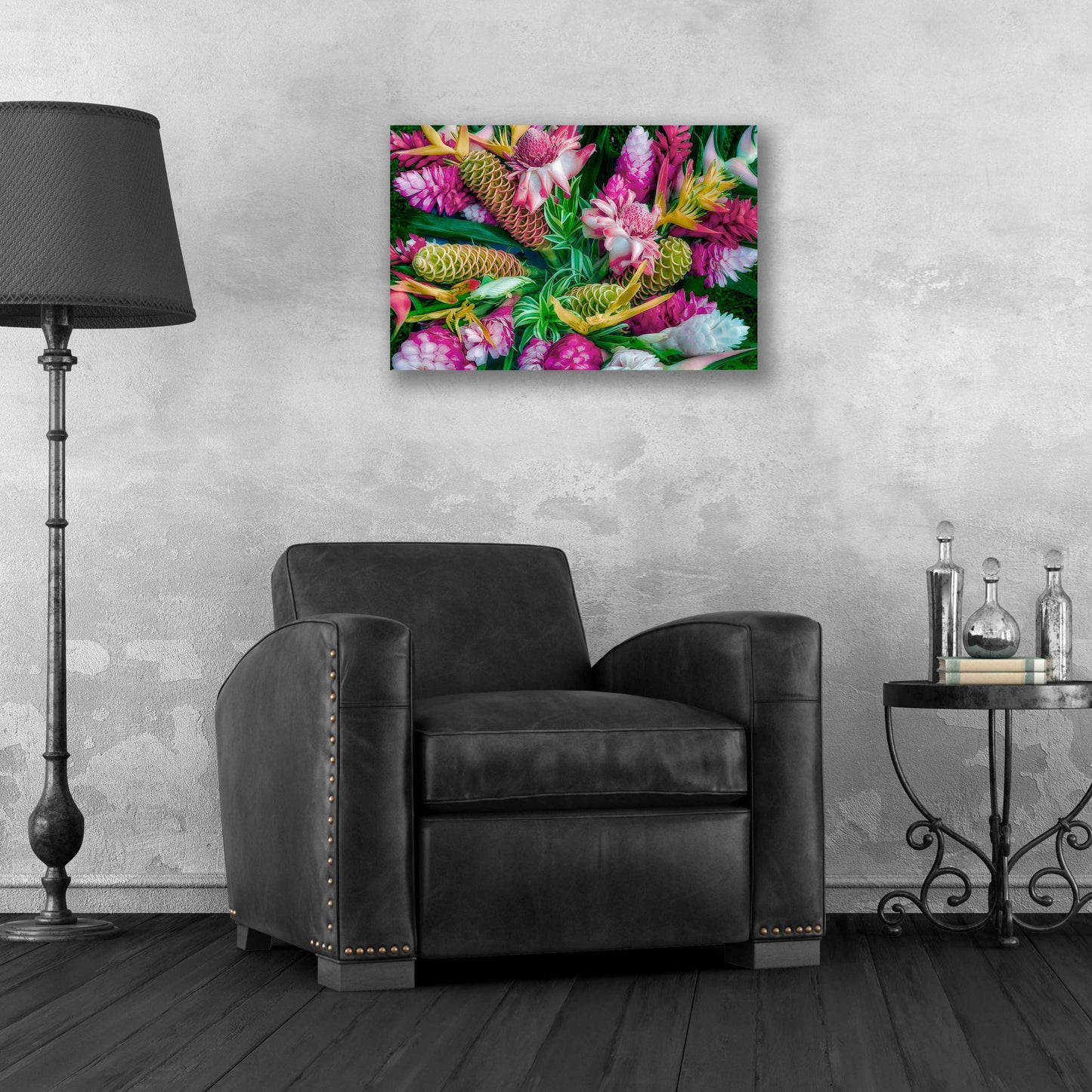 Epic Art 'Tropical Floral' by Dennis Frates, Acrylic Glass Wall Art,24x16