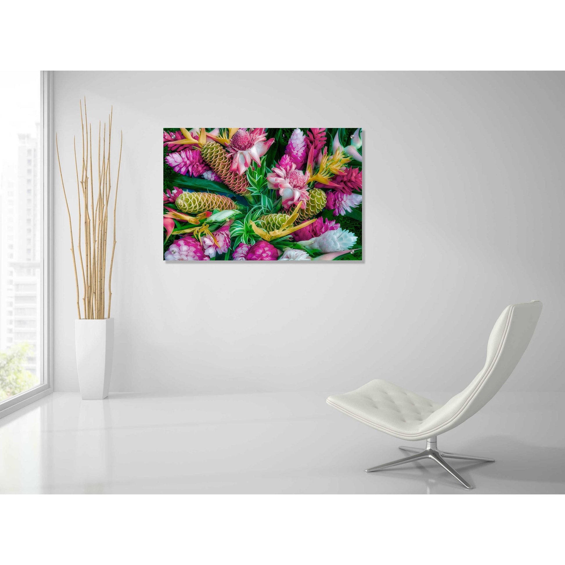 Epic Art 'Tropical Floral' by Dennis Frates, Acrylic Glass Wall Art,36x24
