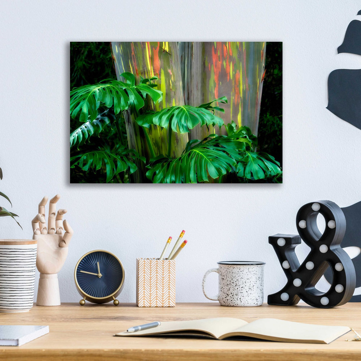 Epic Art 'Tropical Leaves' by Dennis Frates, Acrylic Glass Wall Art,16x12