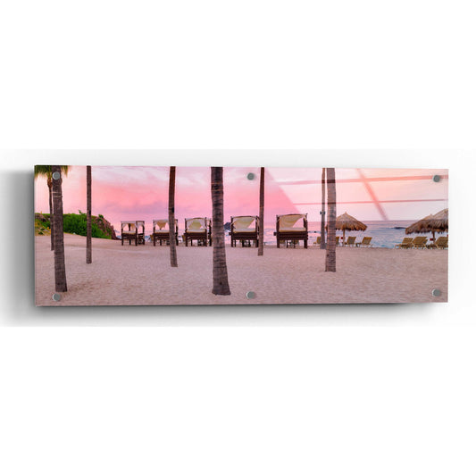 Epic Art 'Pink Beach' by Dennis Frates, Acrylic Glass Wall Art