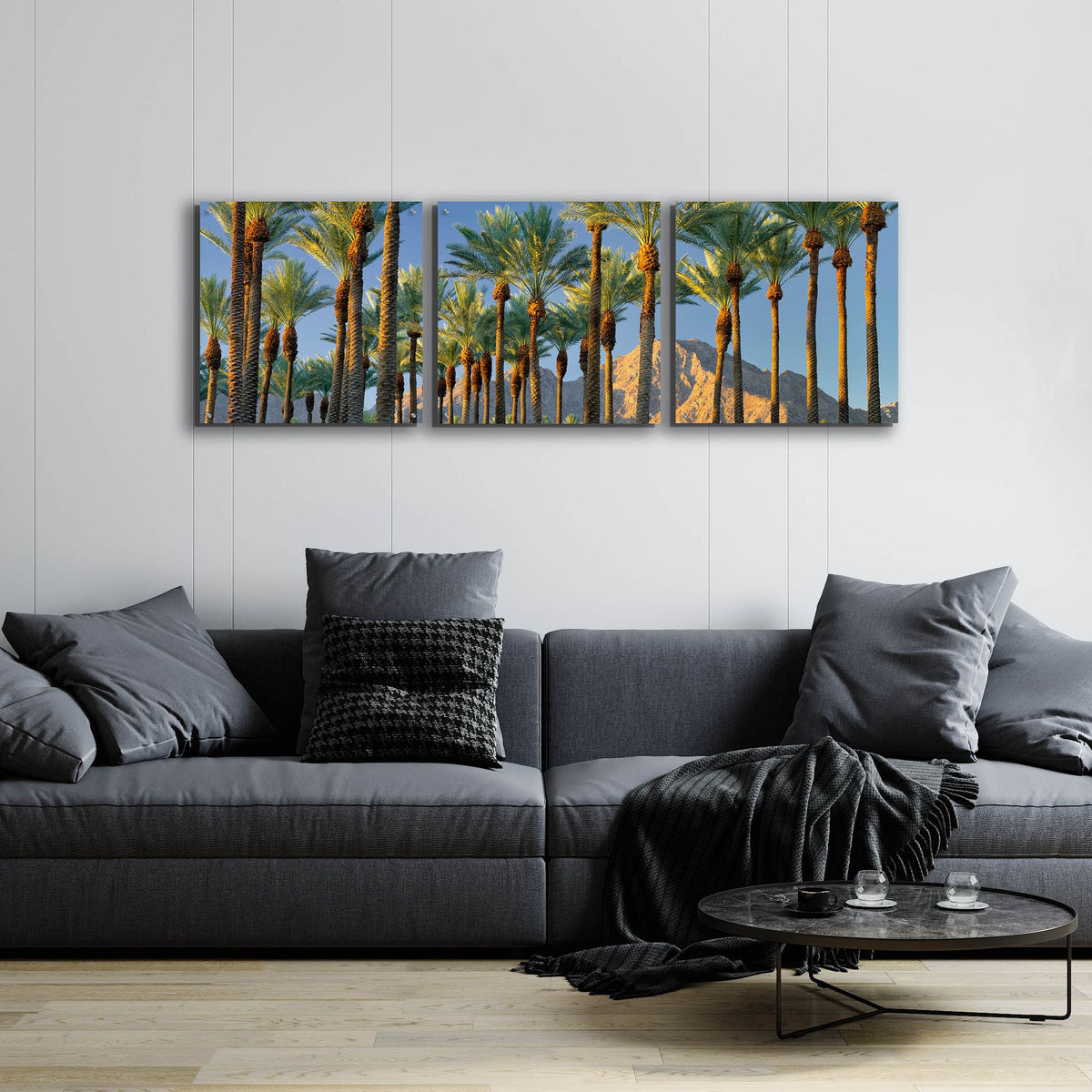 Epic Art 'Trees' by Dennis Frates, Acrylic Glass Wall Art, 3 Piece Set,72x24