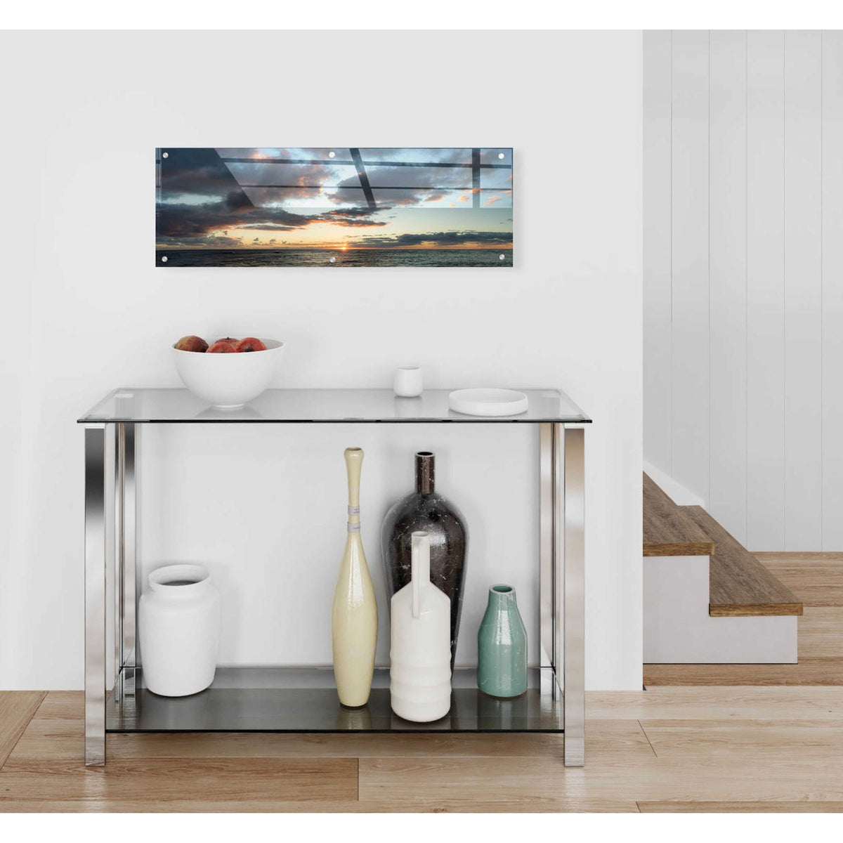 Epic Art 'Horizon Line' by Dennis Frates, Acrylic Glass Wall Art,36x12