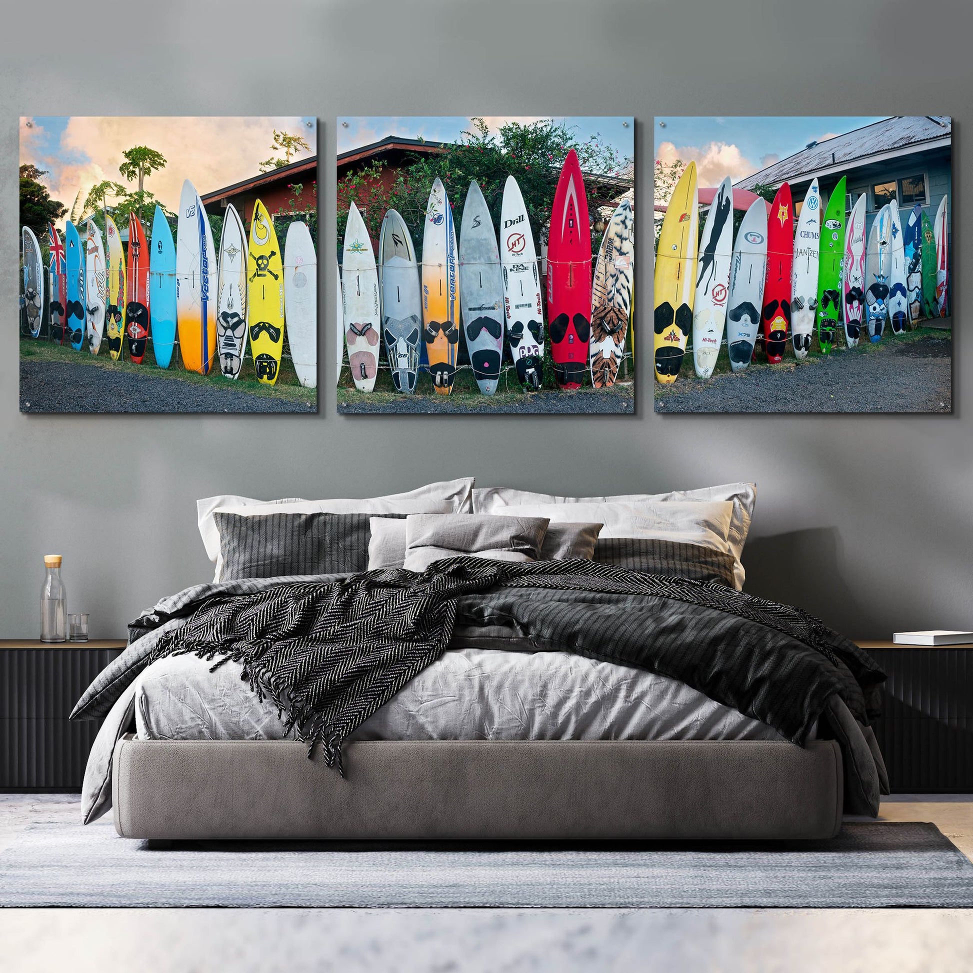 Epic Art 'Board Meeting' by Dennis Frates, Acrylic Glass Wall Art, 3 Piece Set,108x36