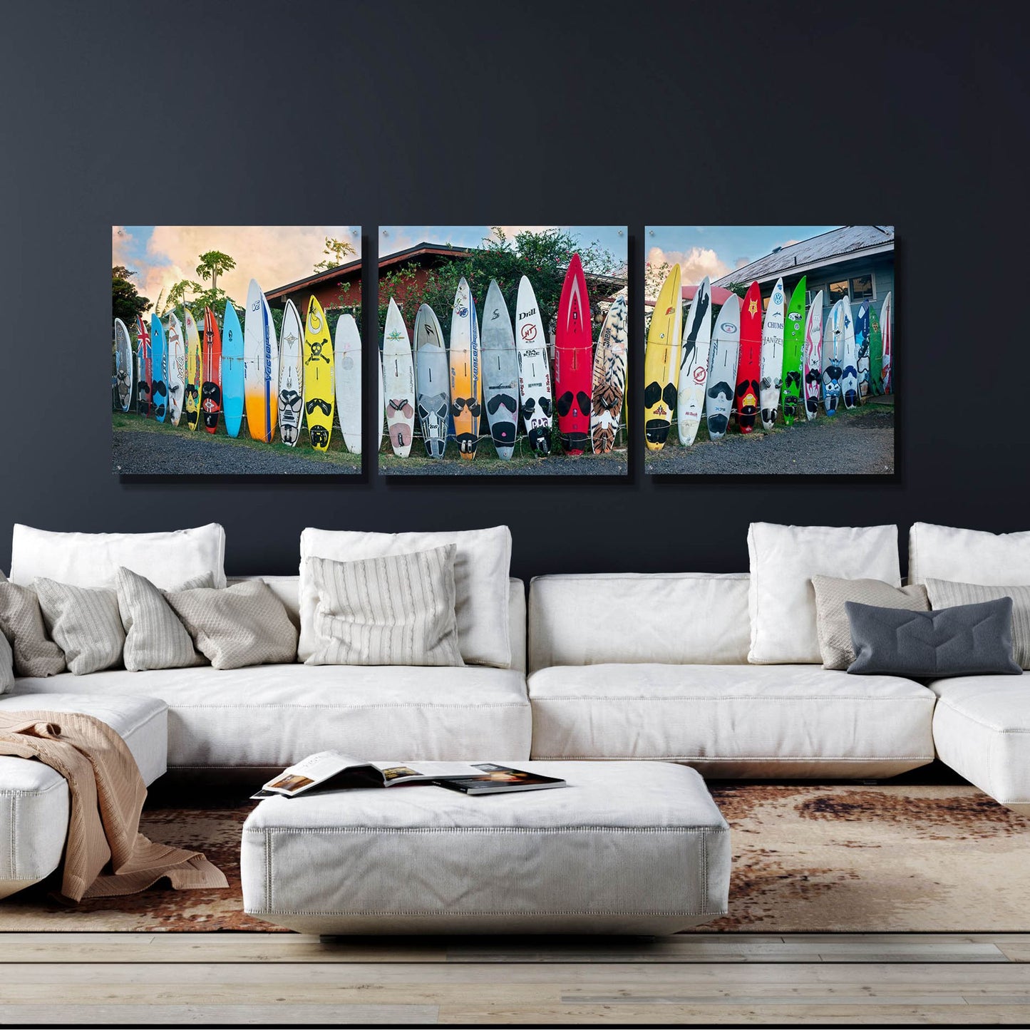 Epic Art 'Board Meeting' by Dennis Frates, Acrylic Glass Wall Art, 3 Piece Set,108x36