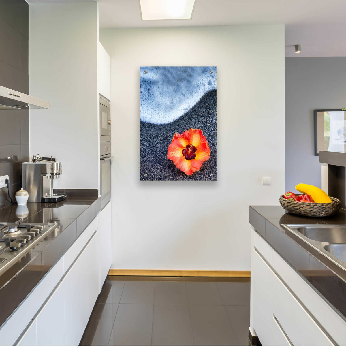 Epic Art 'Beach Floral' by Dennis Frates, Acrylic Glass Wall Art,24x36
