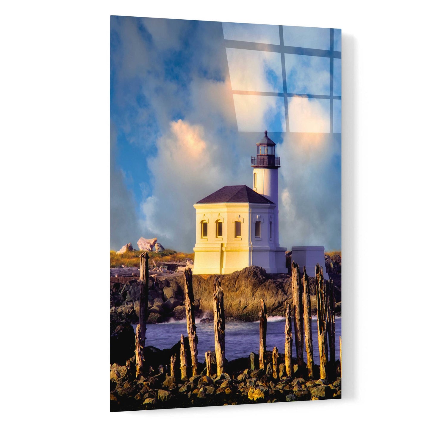 Epic Art 'Classic Lighthouse' by Dennis Frates, Acrylic Glass Wall Art,16x24