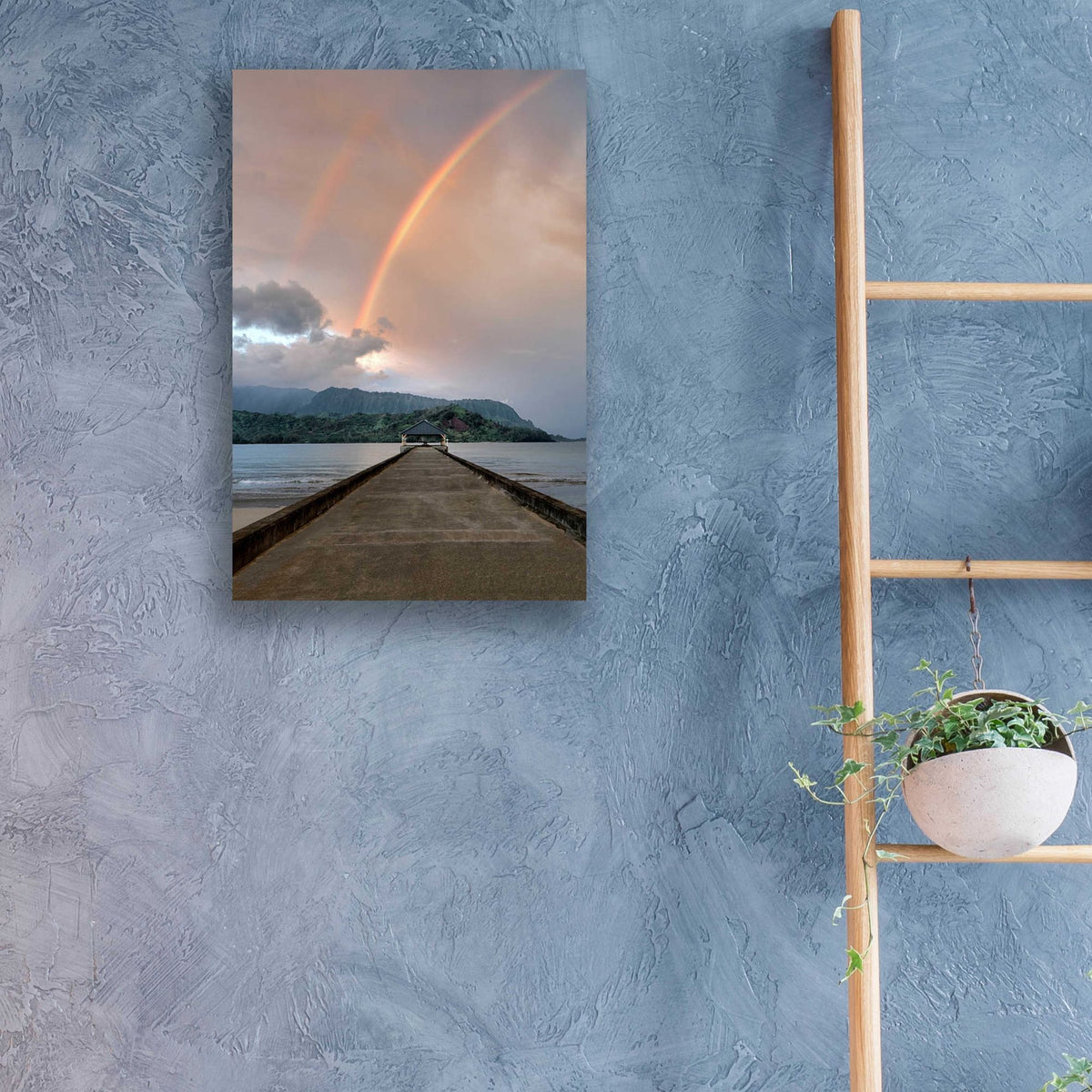 Epic Art 'Rainbow Pier III' by Dennis Frates, Acrylic Glass Wall Art,16x24