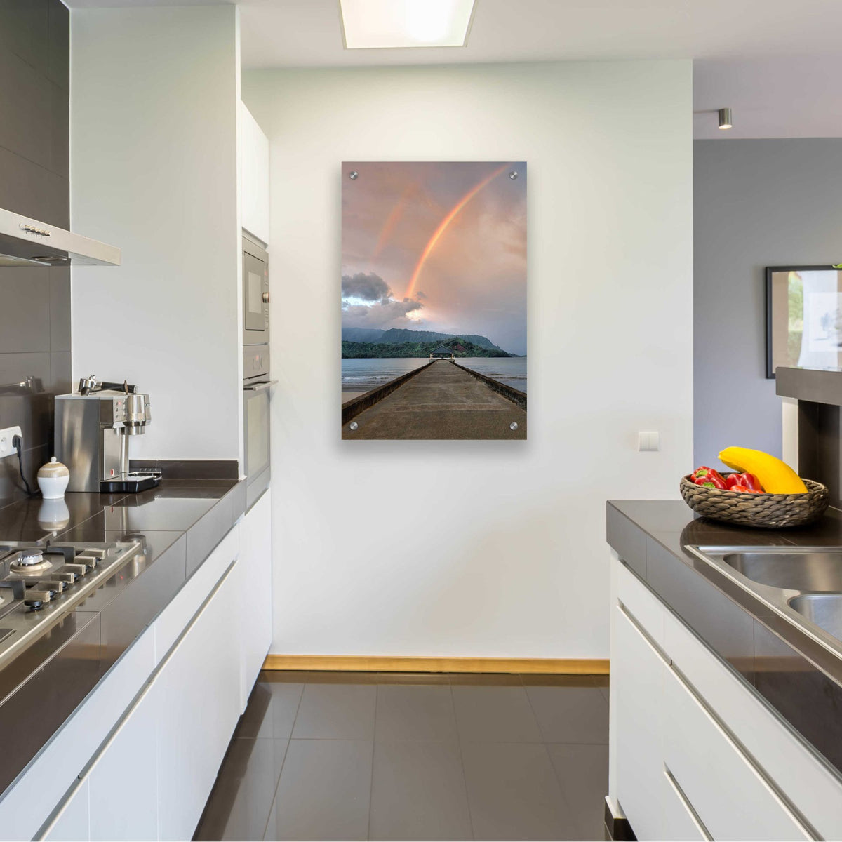 Epic Art 'Rainbow Pier III' by Dennis Frates, Acrylic Glass Wall Art,24x36