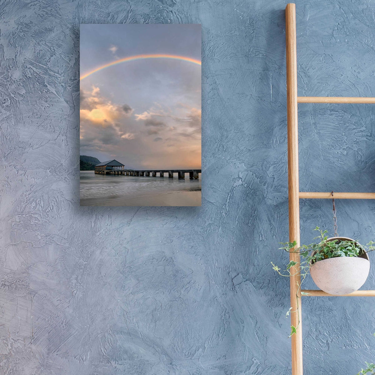 Epic Art 'Rainbow Pier IV' by Dennis Frates, Acrylic Glass Wall Art,16x24