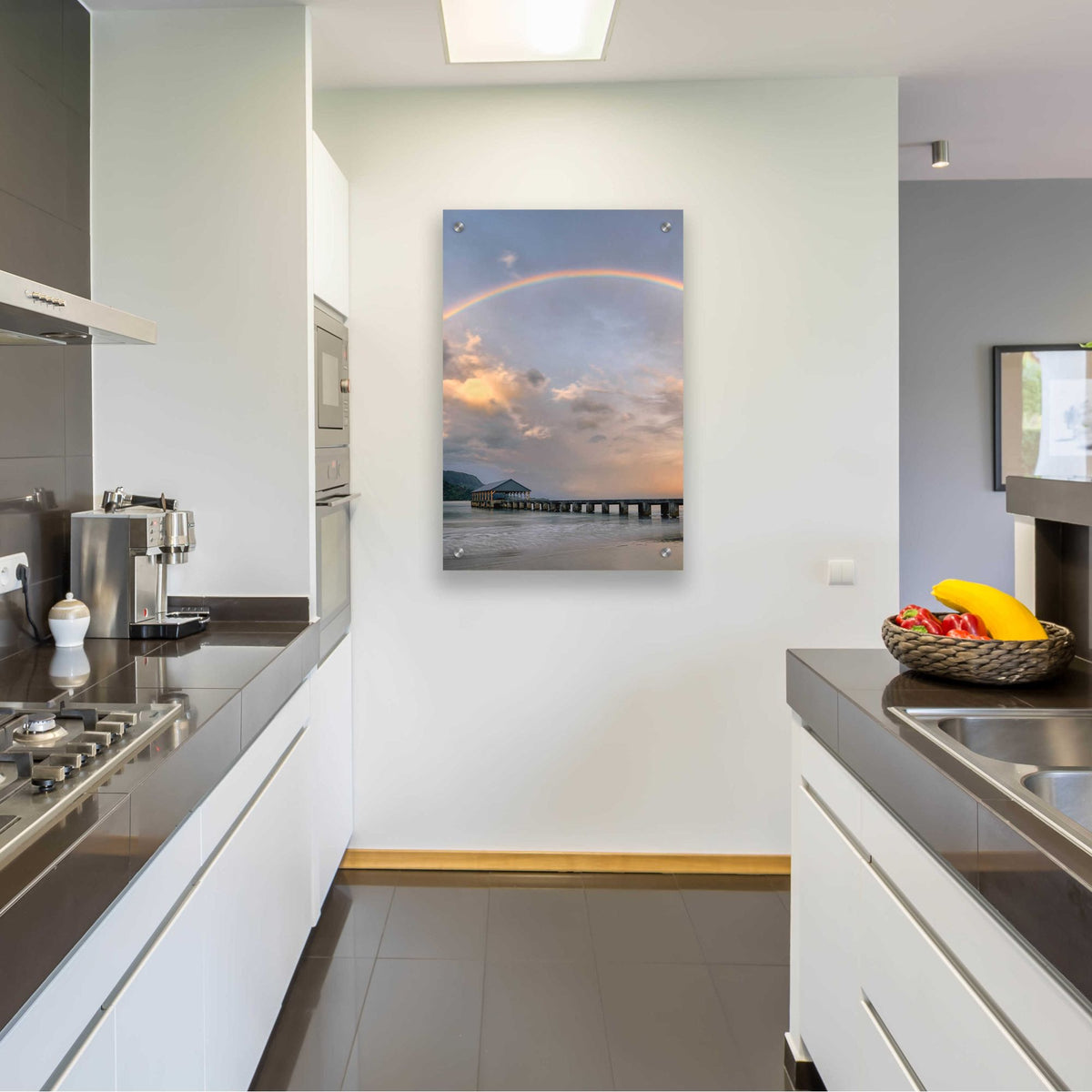 Epic Art 'Rainbow Pier IV' by Dennis Frates, Acrylic Glass Wall Art,24x36