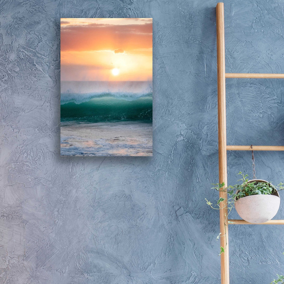 Epic Art 'Peachy Green' by Dennis Frates, Acrylic Glass Wall Art,16x24