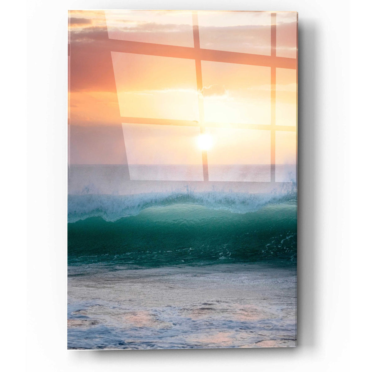 Epic Art 'Peachy Green' by Dennis Frates, Acrylic Glass Wall Art