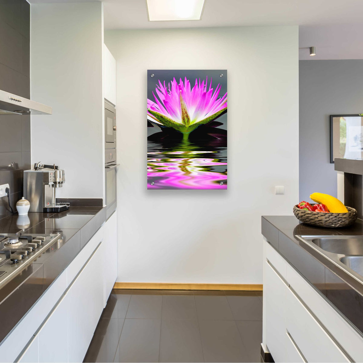 Epic Art 'Purple Reflection' by Dennis Frates, Acrylic Glass Wall Art,24x36