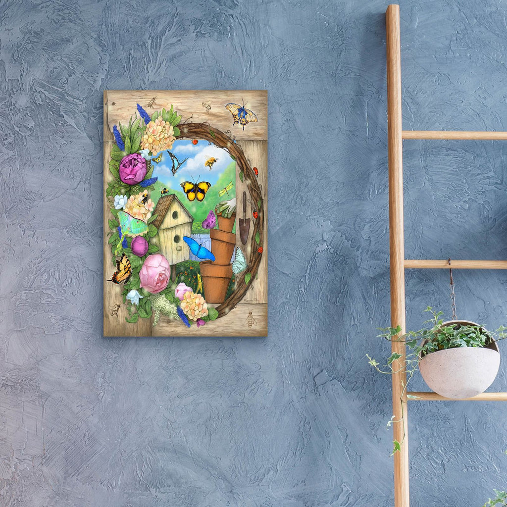 Back Yard Airport by Art and a Little Magic - 16x24 acrylic wall art in a room