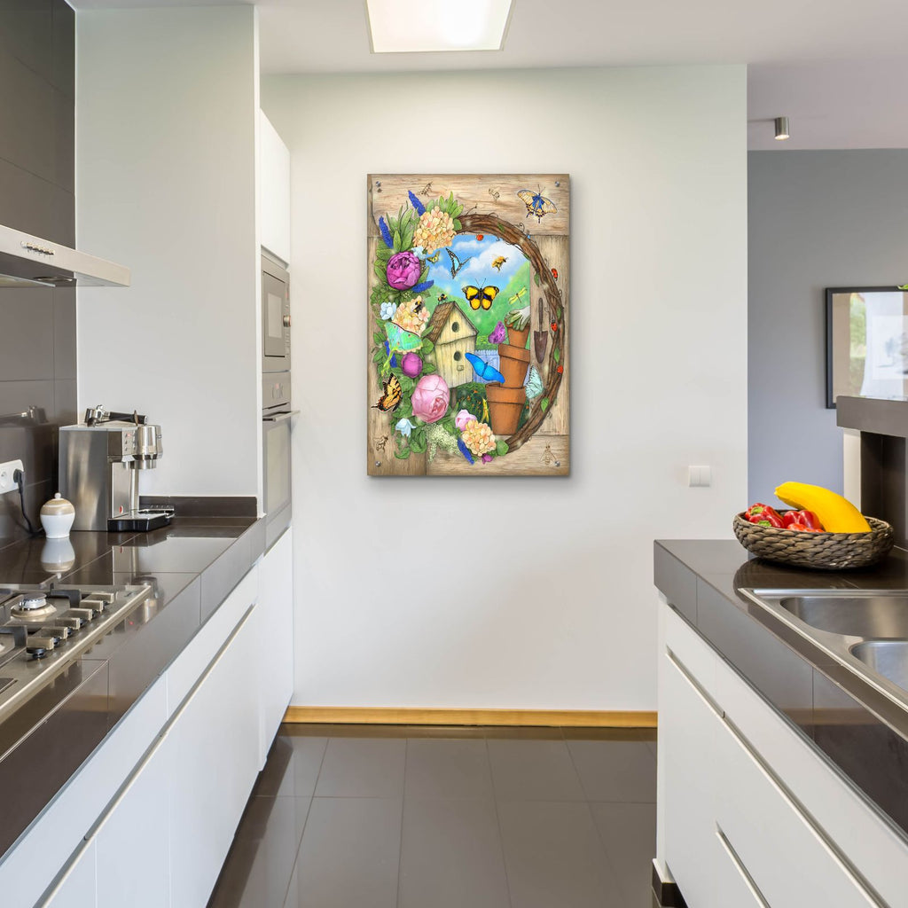 Back Yard Airport by Art and a Little Magic - 24x36 acrylic wall art in a room