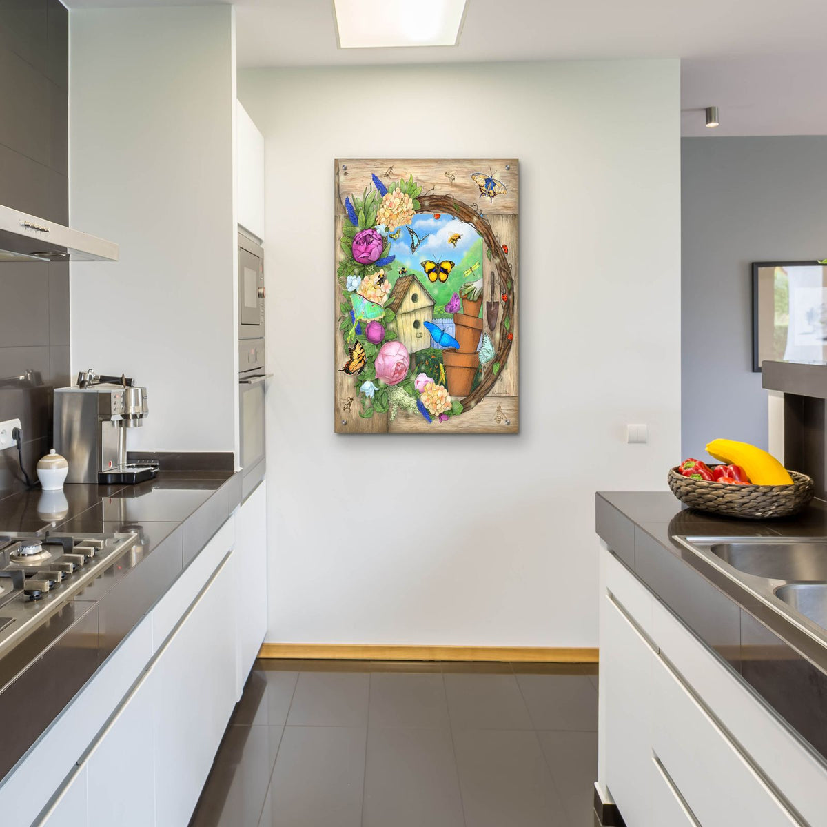 Back Yard Airport by Art and a Little Magic - 24x36 acrylic wall art in a room