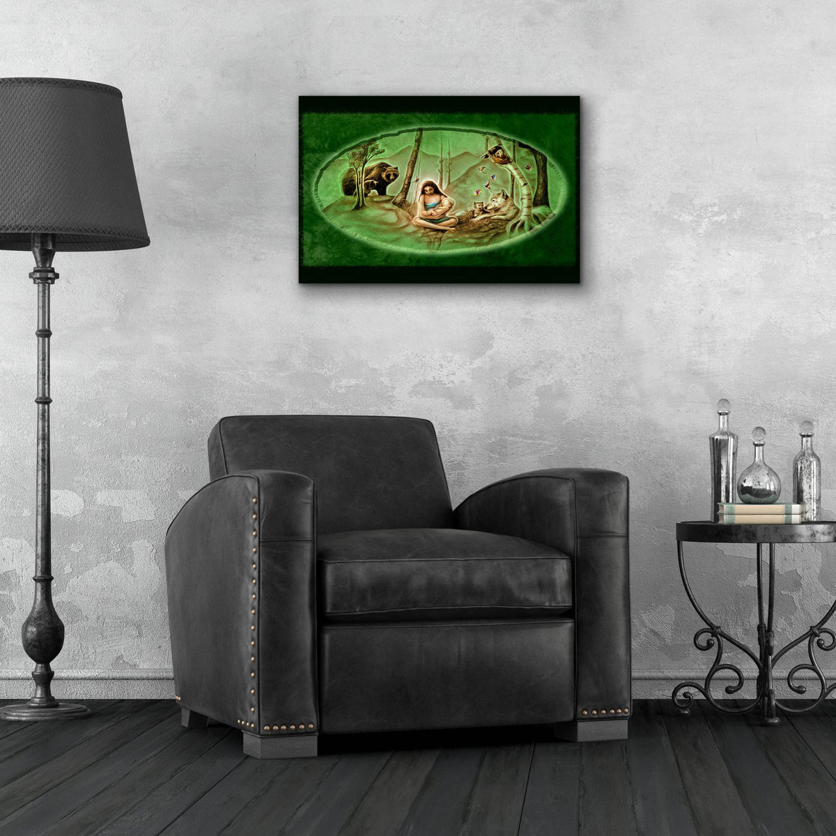 Blessed Mother by Art and a Little Magic - 24x16 acrylic wall art in a room