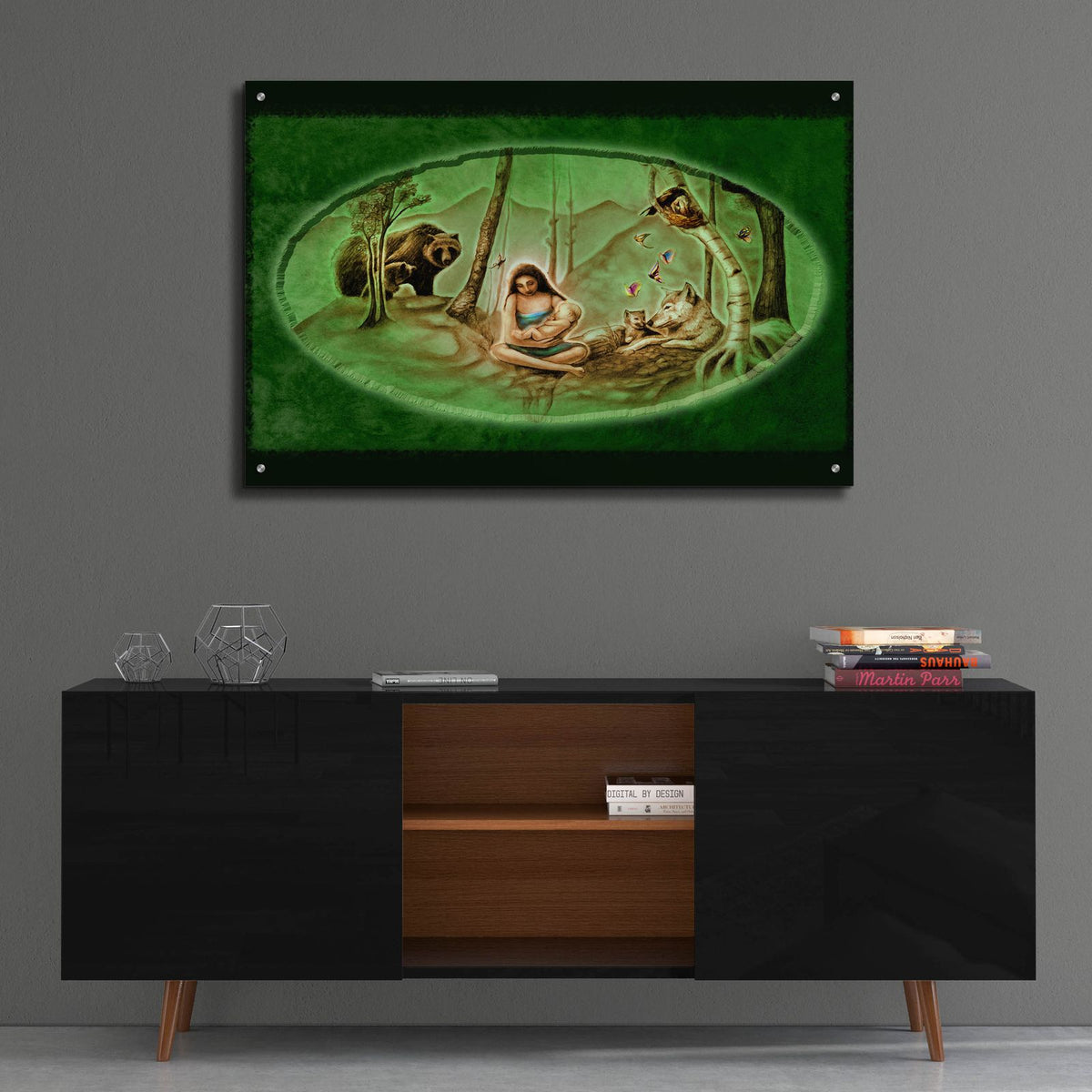 Blessed Mother by Art and a Little Magic - 36x24 acrylic wall art in a room
