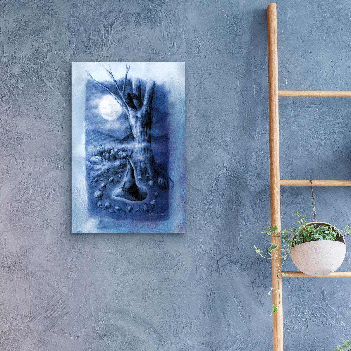 Crow Spirit by Art and a Little Magic - 16x24 acrylic wall art in a room