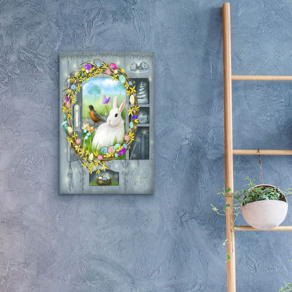 Darlenes Spring Cabinet by Art and a Little Magic - 16x24 acrylic wall art in a room