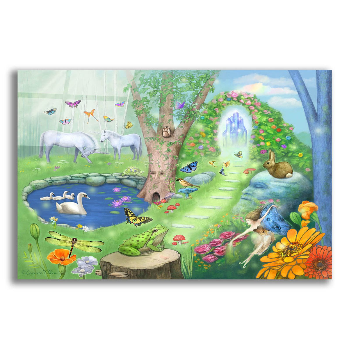 Fantasy Garden Harmony by Art and a Little Magic acrylic glass wall art