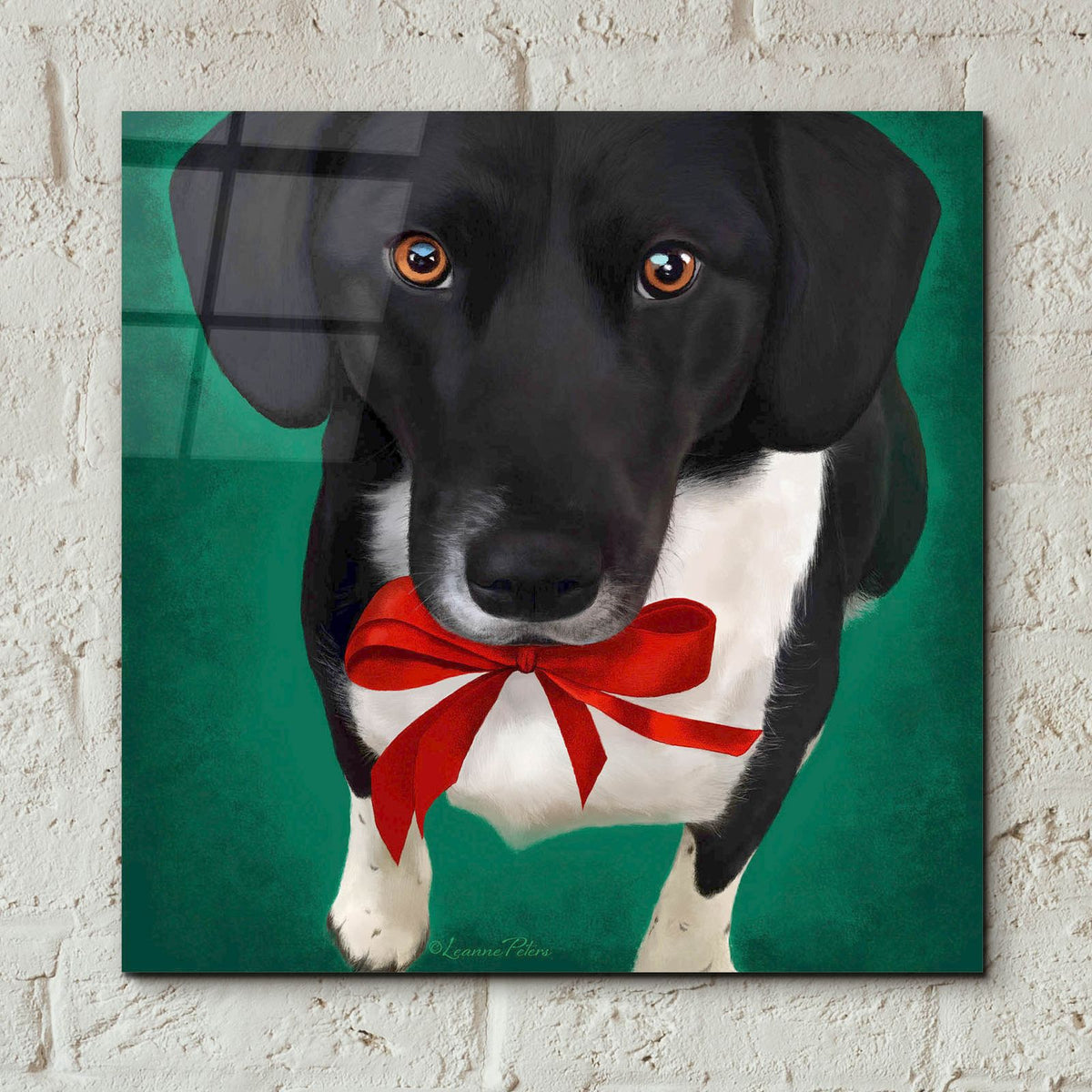 Her Christmas Best by Art and a Little Magic - 12x12 acrylic wall art in a room