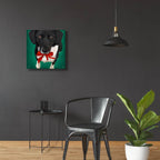 Her Christmas Best by Art and a Little Magic - 24x24 acrylic wall art in a room
