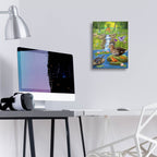 Hidden Pond Magic by Art and a Little Magic - 12x16 acrylic wall art in a room