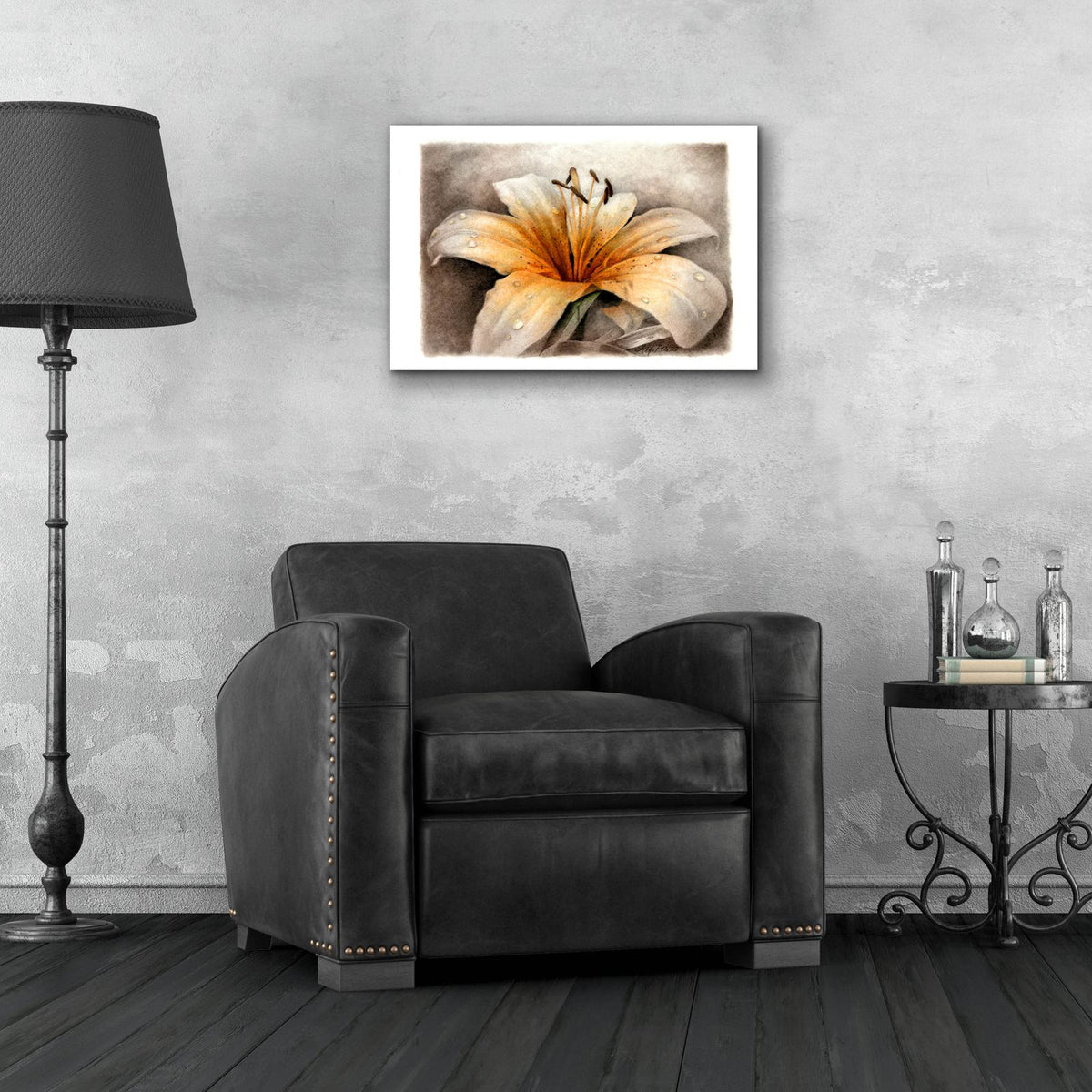 Magic Lily by Art and a Little Magic - 24x16 acrylic wall art in a room