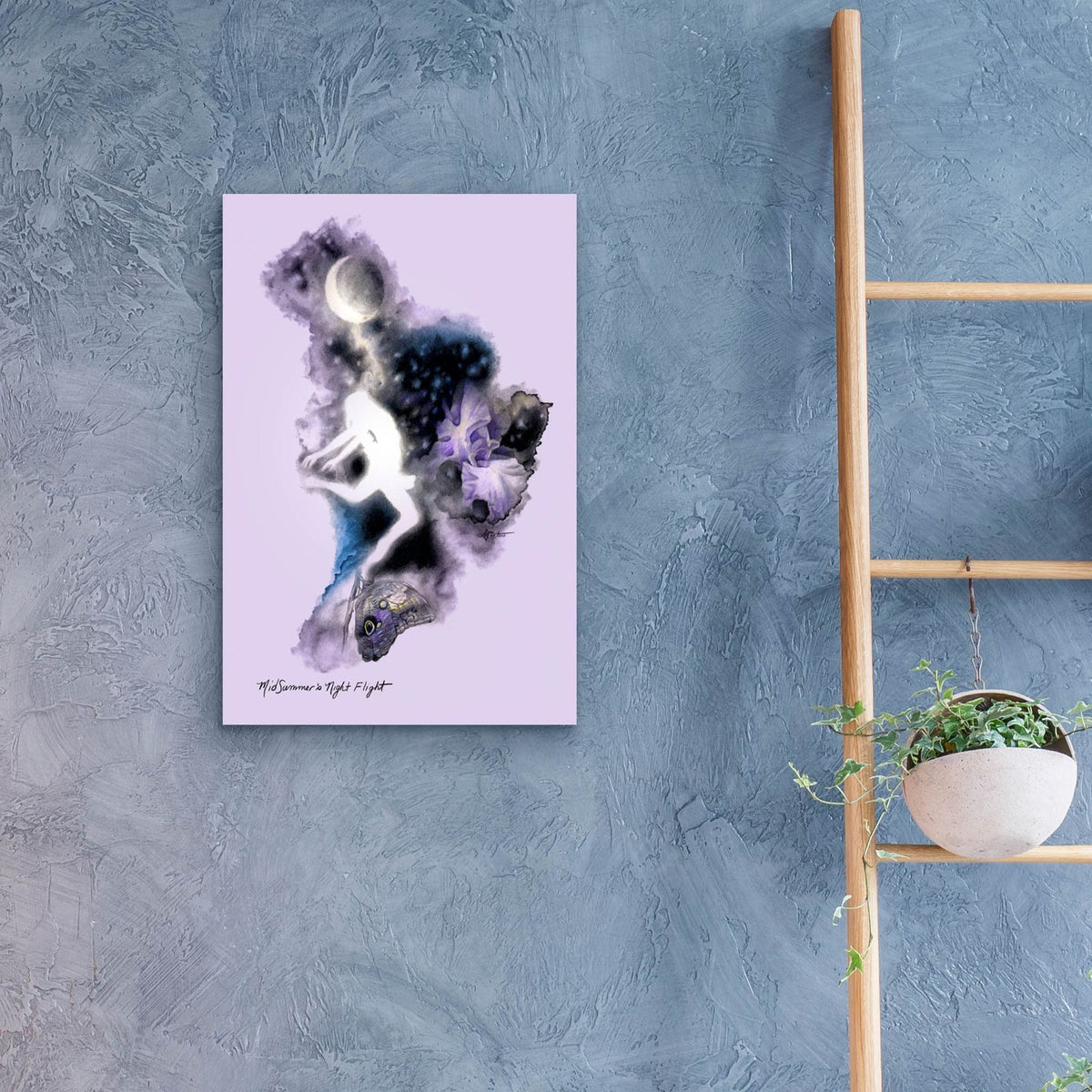 Midsummer S Night Flight by Art and a Little Magic - 16x24 acrylic wall art in a room
