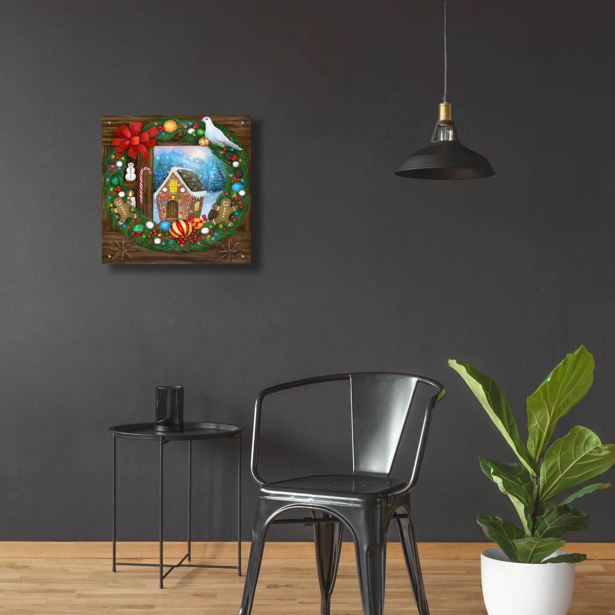 Sweet Holiday Joy by Art and a Little Magic - 24x24 acrylic wall art in a room