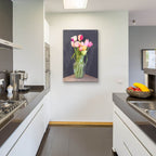 Tulips In Vase by Art and a Little Magic - 24x36 acrylic wall art in a room