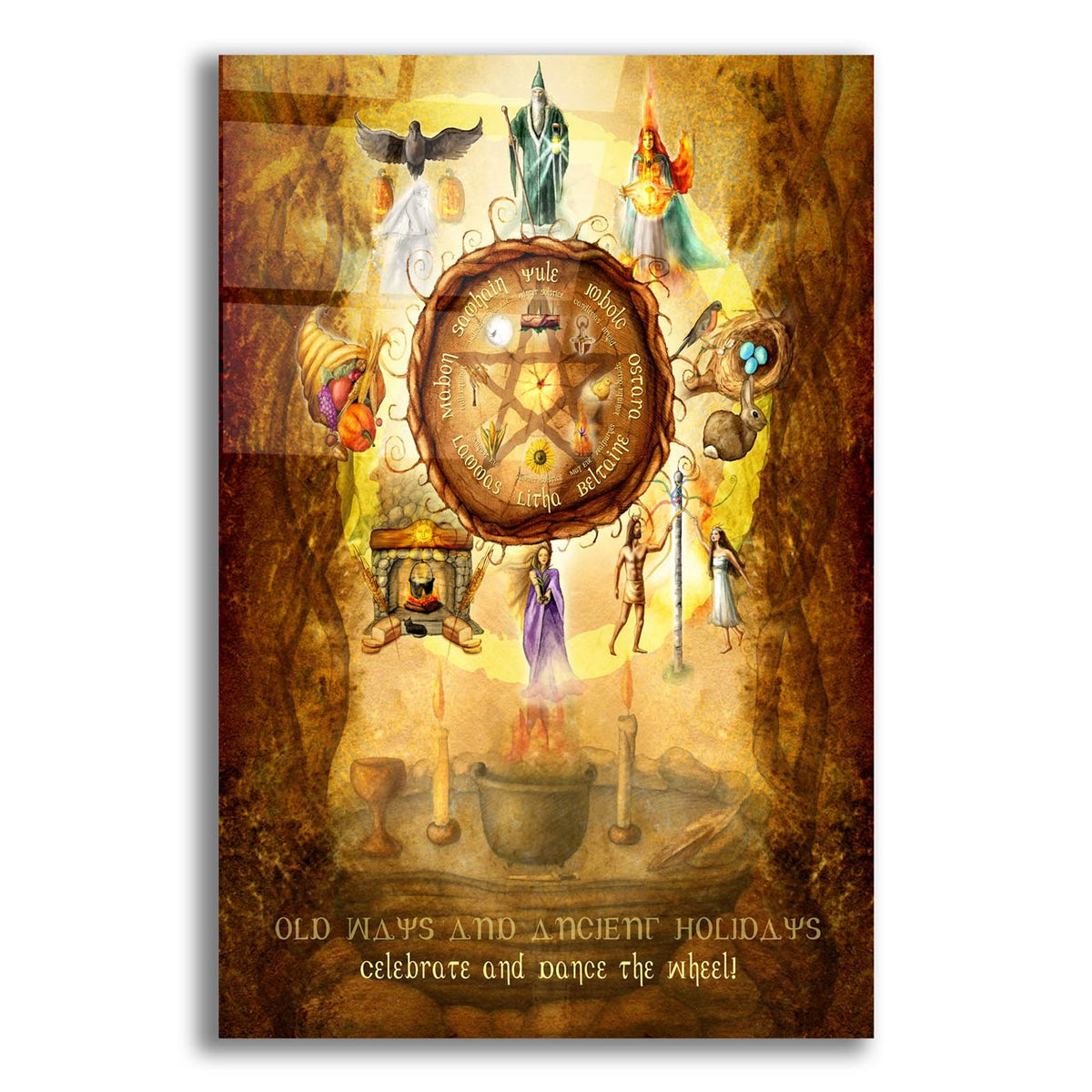 Wheel Of The Year by Art and a Little Magic acrylic glass wall art