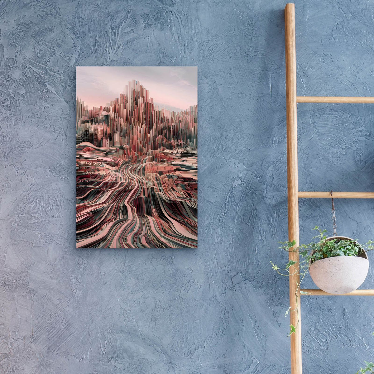 Abstract City by Andreas Magnusson - 16x24 acrylic wall art in a room