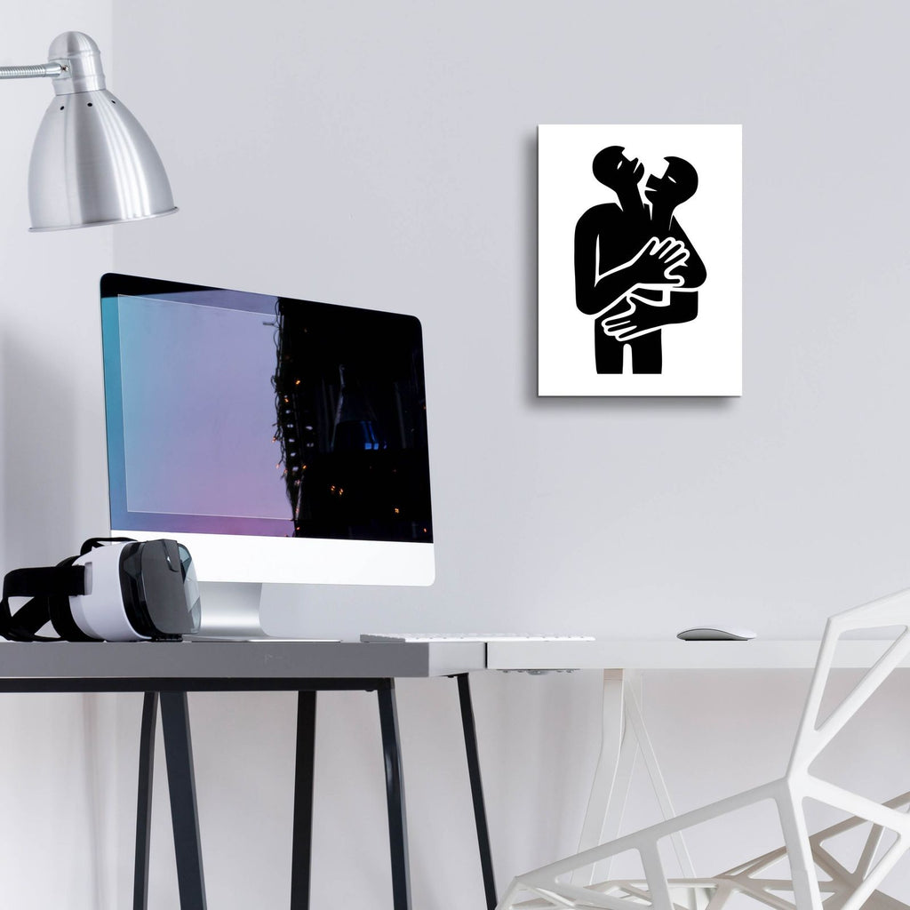 Abstract Hug No 2 by Andreas Magnusson - 12x16 acrylic wall art in a room