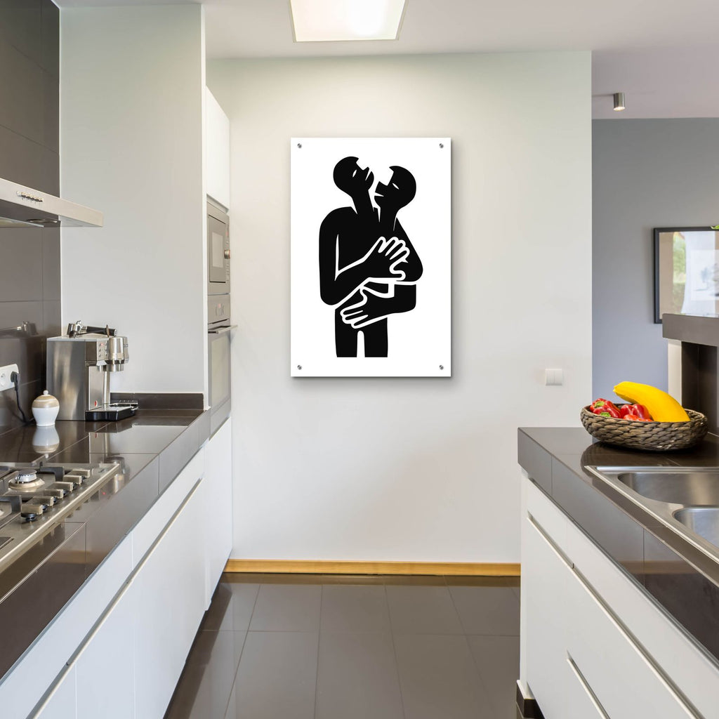 Abstract Hug No 2 by Andreas Magnusson - 24x36 acrylic wall art in a room