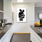 Abstract Hug No 2 by Andreas Magnusson - 24x36 acrylic wall art in a room
