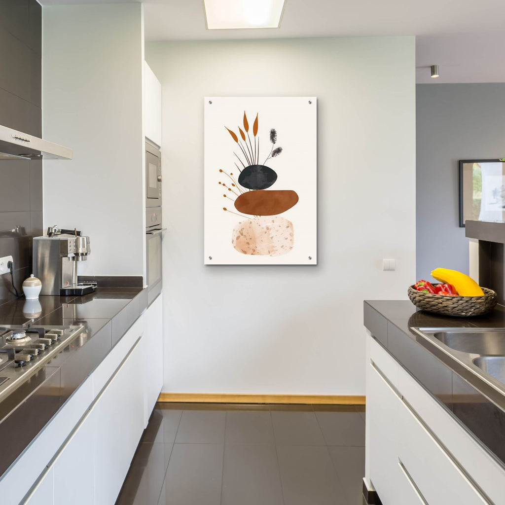 Abstract Minimalist Shapes No 4 by Andreas Magnusson - 24x36 acrylic wall art in a room