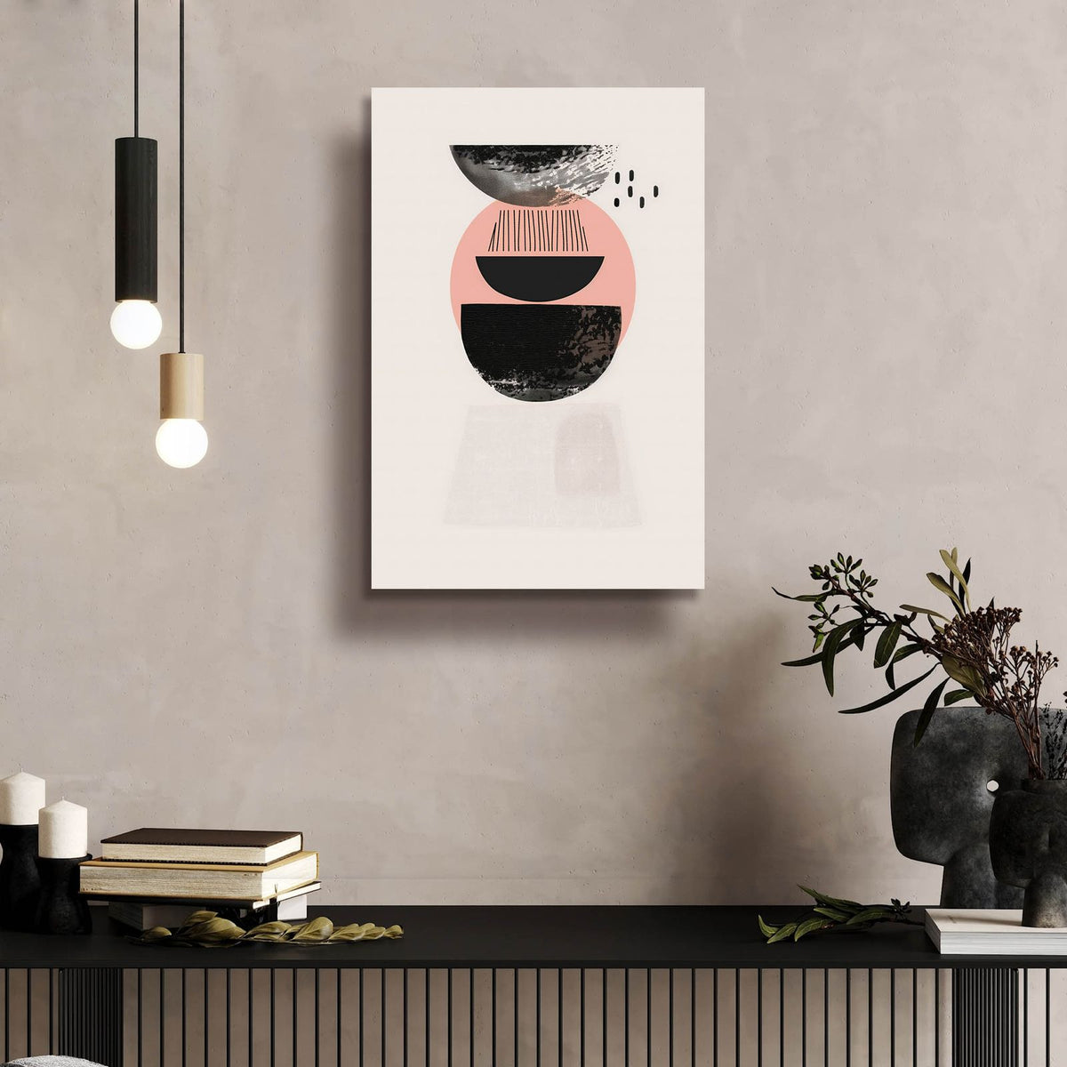 Abstract Minimalist Shapes No 8 by Andreas Magnusson - 16x24 acrylic wall art in a room