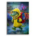 Baby Croc Going To School by Andreas Magnusson acrylic glass wall art