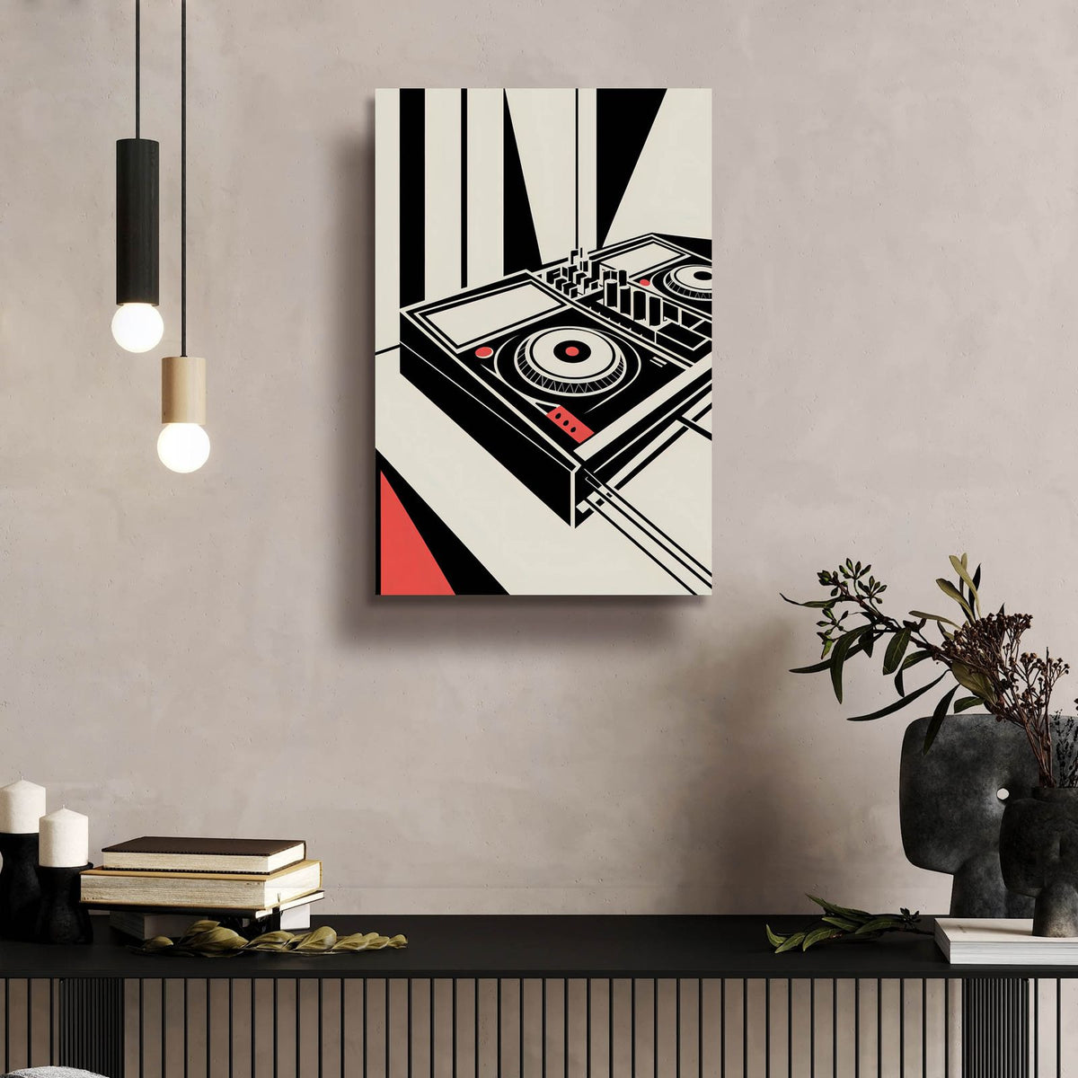 Bauhaus Dj Mixer by Andreas Magnusson - 16x24 acrylic wall art in a room