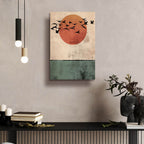 Birds Flying In The Sunset by Andreas Magnusson - 16x24 acrylic wall art in a room