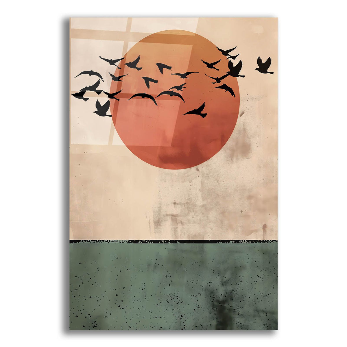 Birds Flying In The Sunset by Andreas Magnusson acrylic glass wall art
