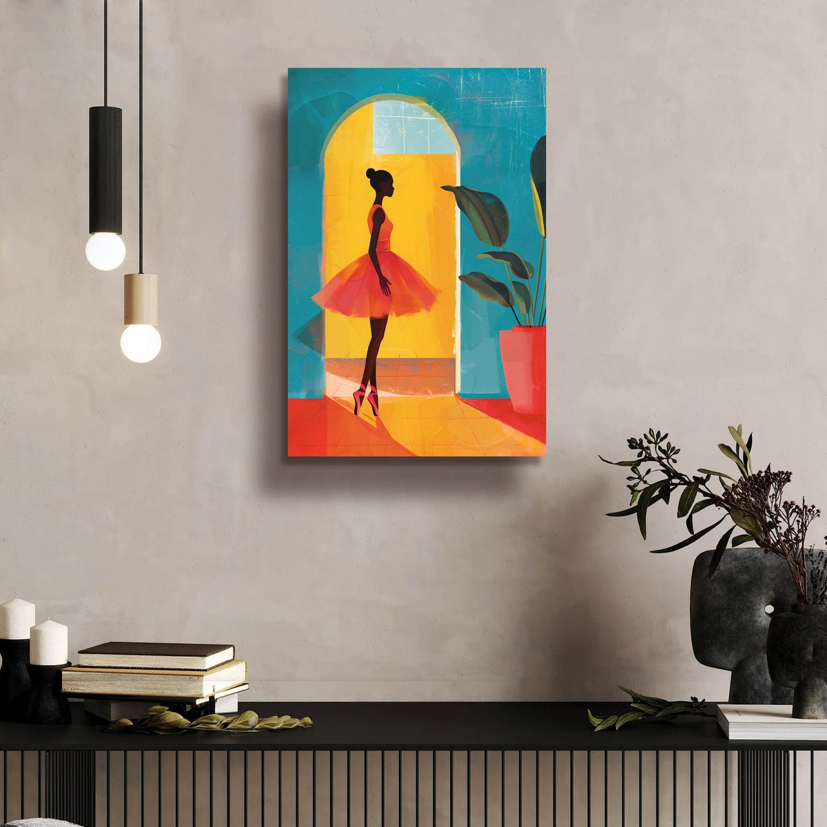 Caribbean Ballerina by Andreas Magnusson - 16x24 acrylic wall art in a room