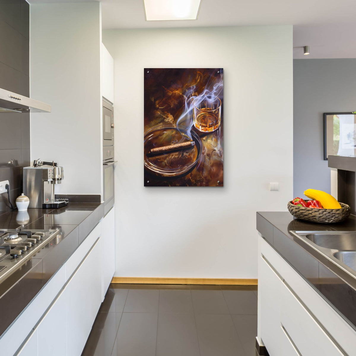 Cigar And A Whiskey by Andreas Magnusson - 24x36 acrylic wall art in a room